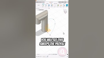 Fusion 360: Sweep #3dprinting #fusion360 #fusion360tutorial