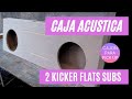 caja acústica para 2 subwoofers kicker 12s flats para pick up