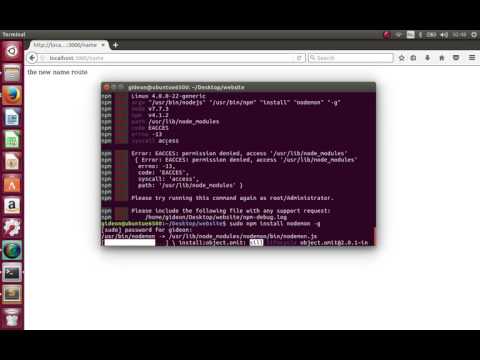 using nodemon to run your app on ubuntu16.10