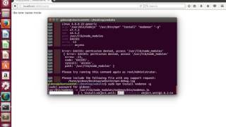 using nodemon to run your app on ubuntu16.10