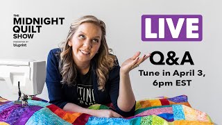Announcement: Angela Walters LIVE Quilting Q &amp; A!