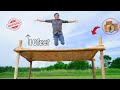 Making trampoline with packing cellotaps      low budget trampoline park  mmk