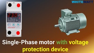 voltage protector with single-phase motor