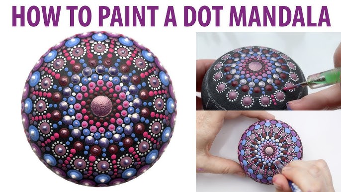 How to Paint Dot Mandalas for BEGINNERS using relaxing purple colors - YouTube how-to-paint-dot-mandalas-for-beginners-using-relaxing-purple-colors-youtube