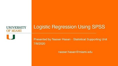 Performing Logistic Regression Analysis Using SPSS