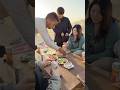 Campsite breakfast in the middle of Bahariya desert #travel #solo #video #shorts #fypシ #nature