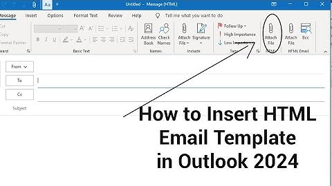 How To Embed HTML Email Template in Outlook 2024 | HTML Email Template kese Insert Kare Outlook 2024