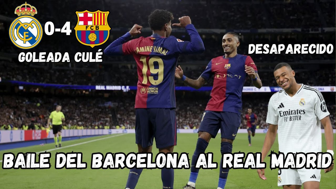 GOLEADA del BARCELONA al REAL MADRID. HUMILLADA EN EL BERNABÉU. - YouTube