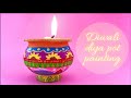 Diwali diya pot painting ideas | Diwali diya decoration ideas | Agal vilakku painting