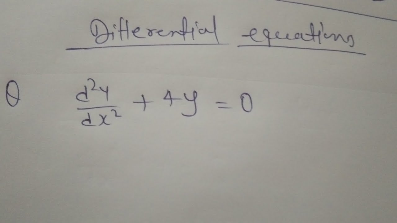 Differential equations, part+63 #maths - YouTube