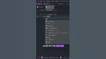 Calendar 2025 #python  #programming #coding #calendar #2025 #future #months #year #years