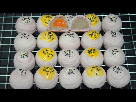 ขนมเปี๊ยะไส้คัสตาร์ด แป้งชั้นเดียว ทำง่ายแป้งนุ่ม หอมมาก ไส้คัสตาร์ดหอม อร่อยสุดๆ  /Custard Cake Pie. 