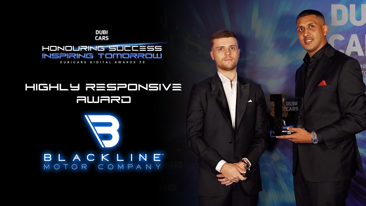 Blackline Motor Company Wins ‘Highly Responsive’ Award | DubiCars Digital Awards 2026