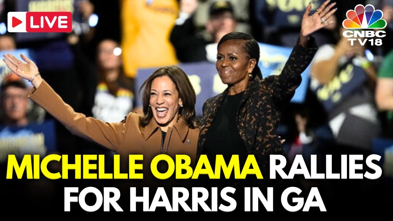 LIVE: Michelle Obama Campaigns for Kamala Harris in Atlanta, Georgia | Donald Trump Vs Harris | N18G