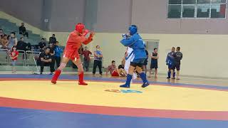 Semifinal Berdarah.. Rizki Pitopang - Kalsel (Merah) vs Rudi Bandung (biru). Sambo Kombat 79Kg