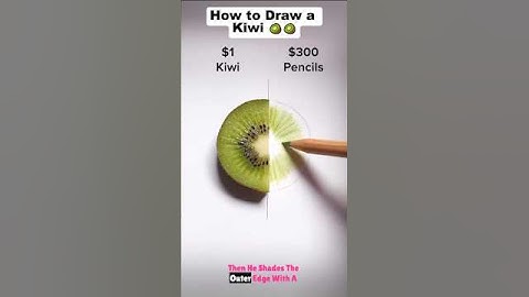 How to Draw a Kiwi Slice 🥝 #shorts #viralshorts