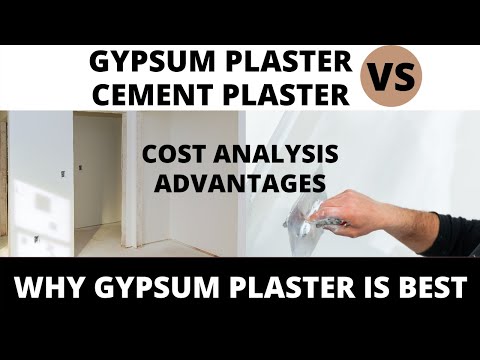 Gypsum plaster vs Cement plaster || Gypsum plaster advantages and disadvantages || gypsum plaster