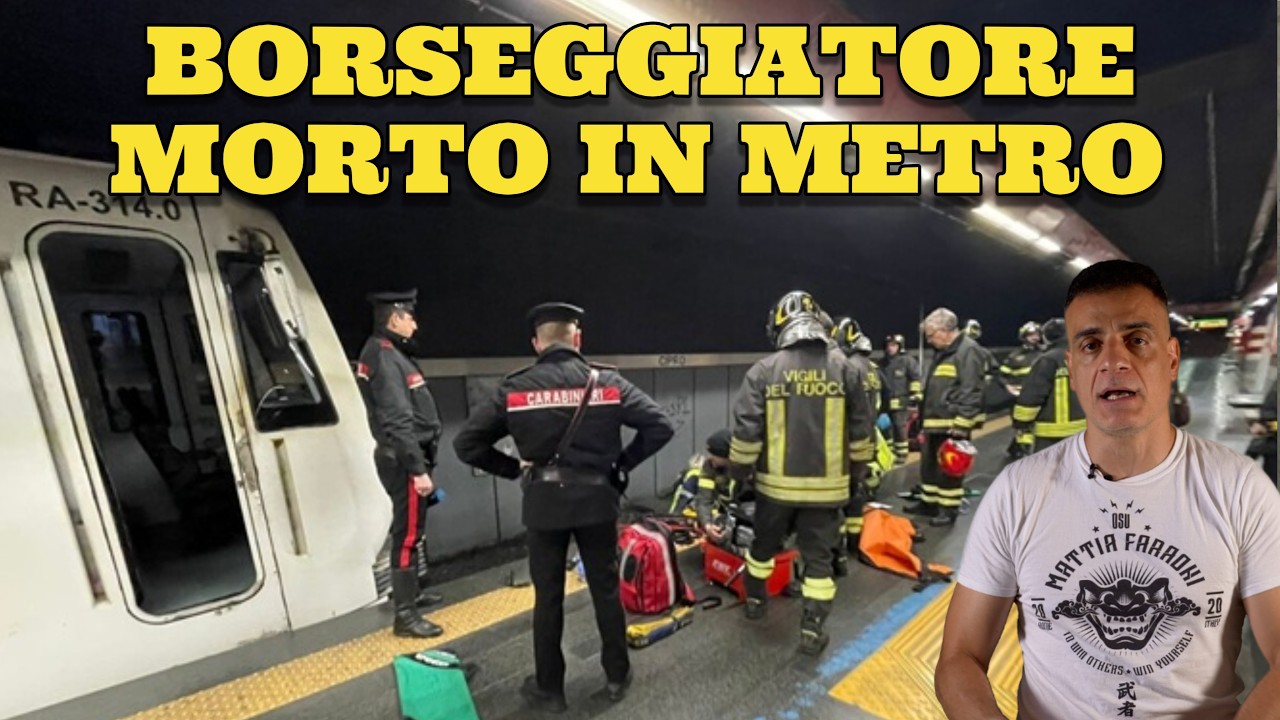Borseggiatore in fuga travolto e ucciso da un treno della Metro A