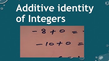 additive identity property for integers, additive identity class 7, additive identity of Integers