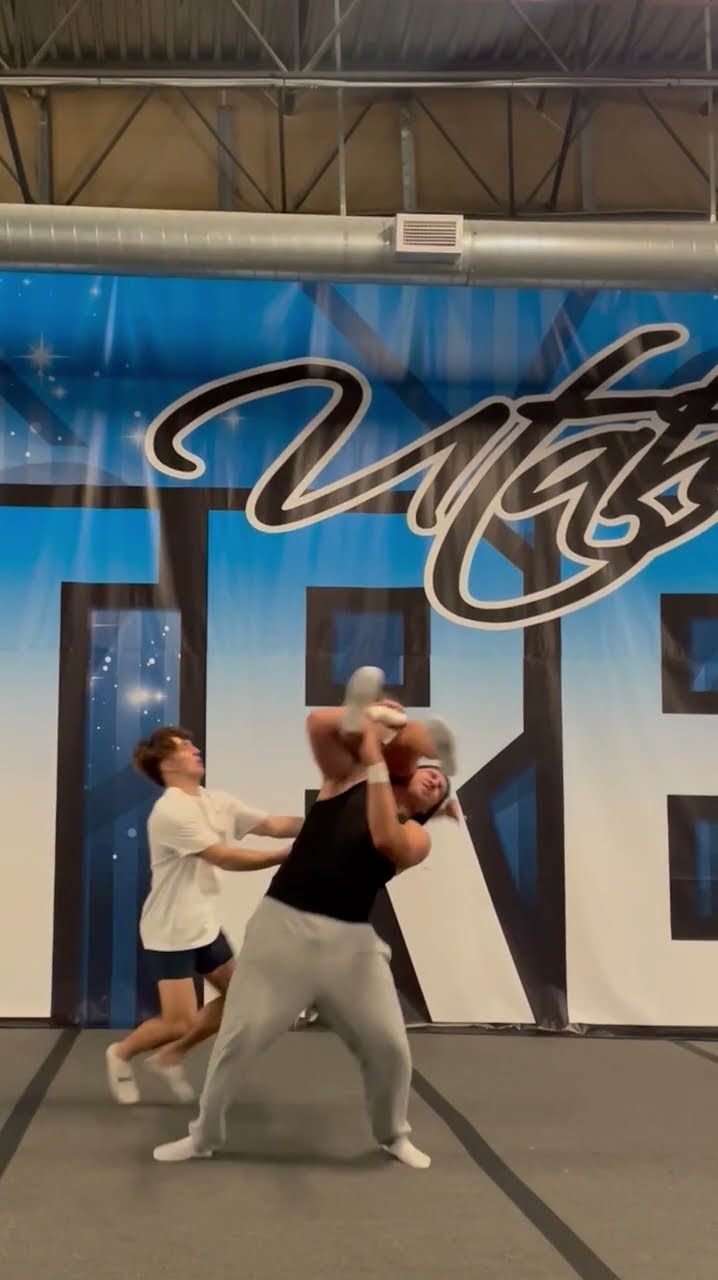 Cheerleading Disaster Averted by Nimble Spotter || ViralHog