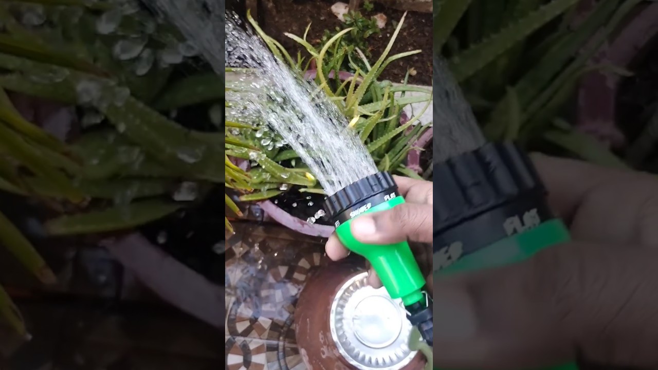 Plastic Garden Hose Nozzle Water Spray Gun Connector Tap Adapter 