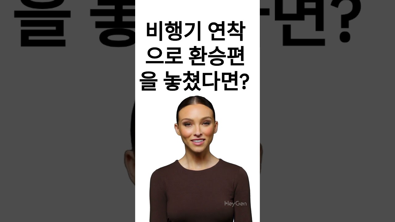 비행기 연착으로 환승편을 놓쳤다면 