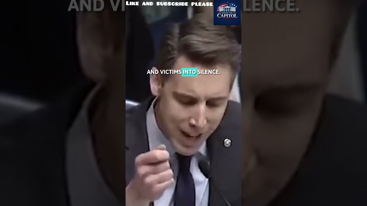 THIS IS SEXUAL ASSAULT. SENATOR JOSH HAWLEY GOT PISSED OFF..