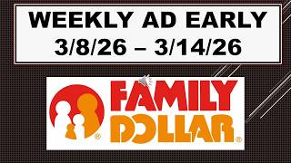 FAMILY DOLLAR WEEKLY AD EARLY 3/8/26 - 3/14/26