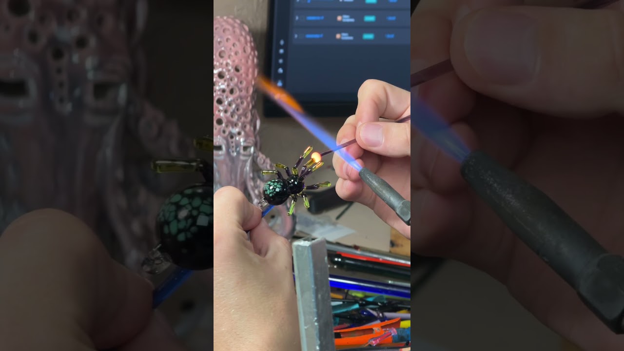 Glass spider pendant! 