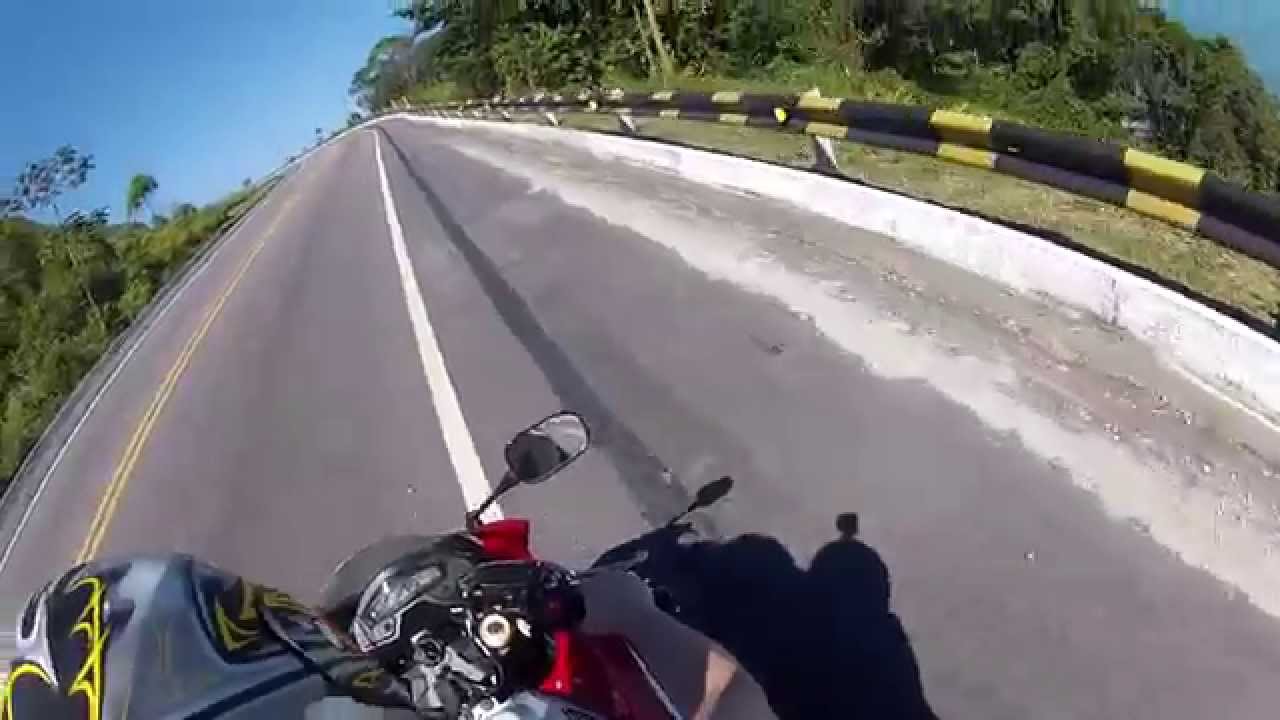 CBR 600F - Passeio por Ubatuba Filmado pela minha esposa parte 01/02