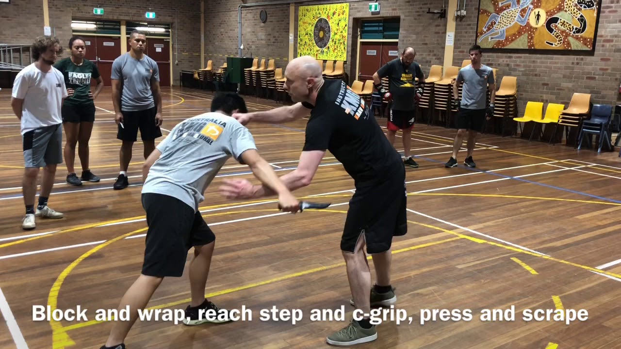 How to disarm an underhand knife attack Krav Maga YouTube