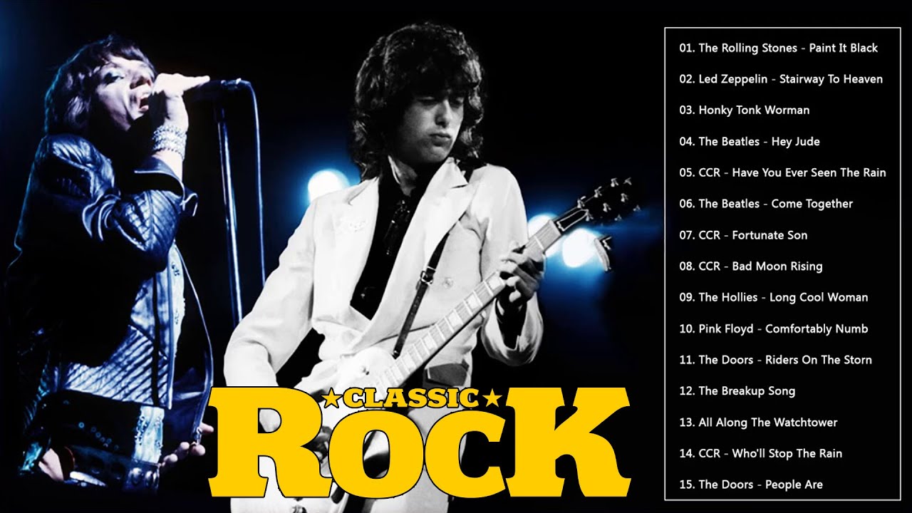 Rolling Stones, Led Zeppelin, The Beatles, CCR, The Doors