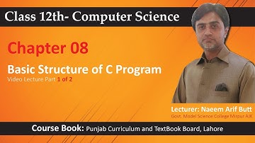 ICS Part-2 Chapter 8 Topic Basic Structure of C Program 1/2