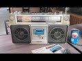Amss demonstration with a sanyo m9975 vintage boombox