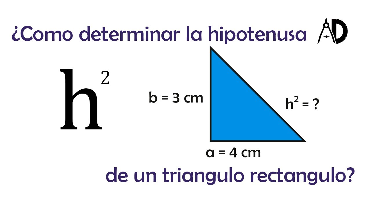 ¿Como determinar la hipotenusa de un triangulo rectángulo? - YouTube