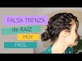 PEINADO FÁCIL Y RÁPIDO CON FALSA TRENZA - PELO CORTO, RIZADO -BOHO #PEINADOFACIL #PEINADOPELORIZADO