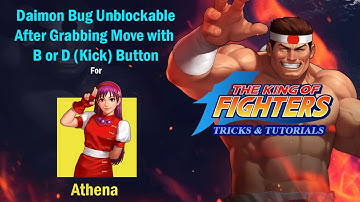 KOF 98 - Daimon Bug for Athena After Grabbing Move With Kick - Fightcade