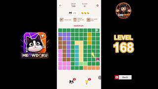 Meowdoku Level 168 walkthrough | full solution