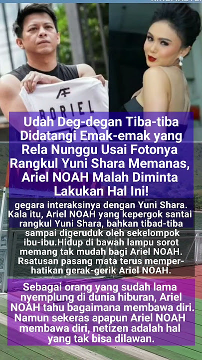 Rangkul Yuni Shara Memanas, Ariel Noah Malah Di Minta Lakukan Hal Ini!