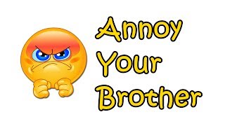 Fun Ways To Annoy Your Older Brother