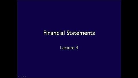 Financial statements - Lecture 4 Income Statement (ASPE)