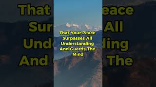 Prayer for a Life that reflects God's Peace