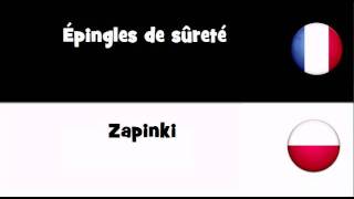 VOCABULAIRE EN 20 LANGUES = Épingles de sûreté
