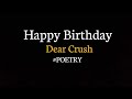 Dear Crush Happy Birthday - Love Poetry In Hindi | Untold Diary