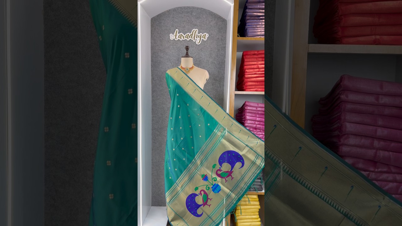 Soft Paithani Silk Peacock Zari Pallu Dupatta | Festive & Wedding Wear