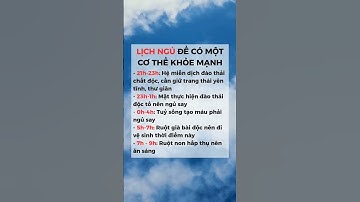 Lịch Ngủ Để Có 1 Cơ Thể Khoẻ Mạnh #dsdaiminh #health #shorts