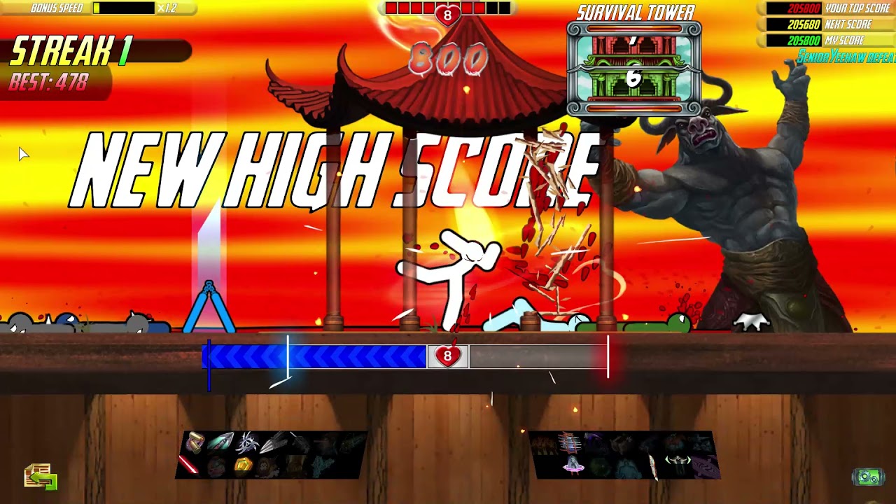 One Finger Death Punch 2   Survival Tier 6   Score 443905