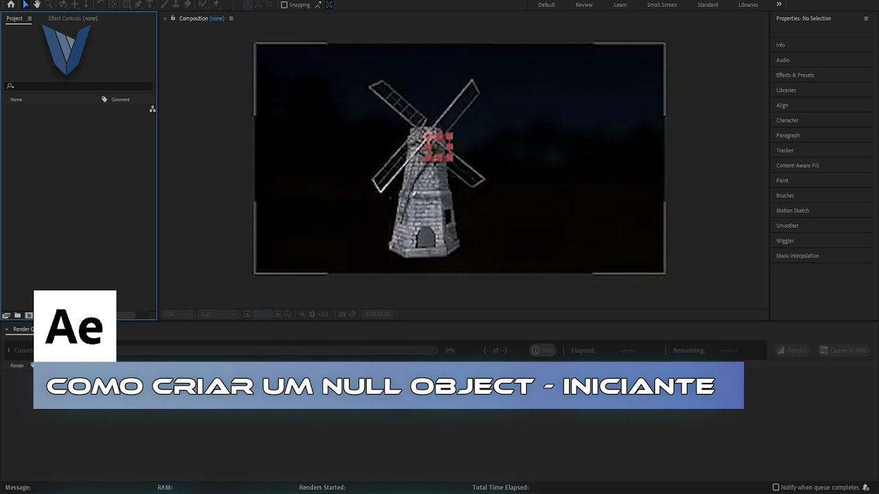 Como criar um Null Object no After Effects - Para Iniciante - YouTube