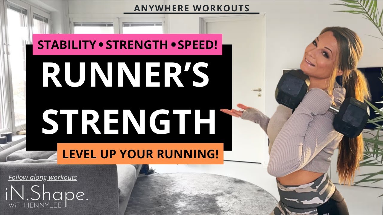 Runner Strength Workout. No Jump effective glute, legs & core workout. Boost Your Running Technique!