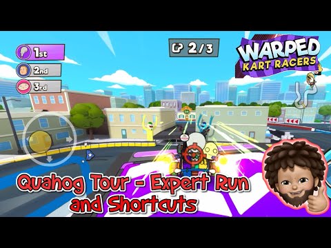 Warped Kart Racers - Quahog Tour - Expert Run and the Shortcuts